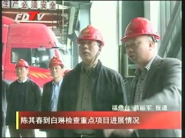 陈其春到白琳检查重点项目进展情况
