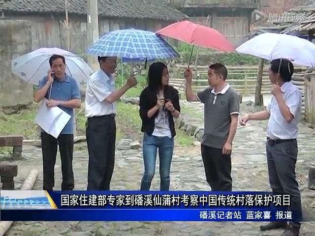国家住建部专家到磻溪仙蒲村考察中国传统村落保护项目