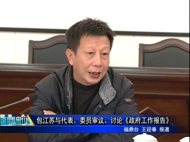包江苏与代表、委员审议、讨论《政府工作报告》