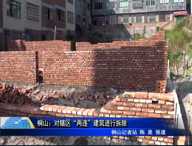 桐山：对辖区“两违”建筑进行拆除
