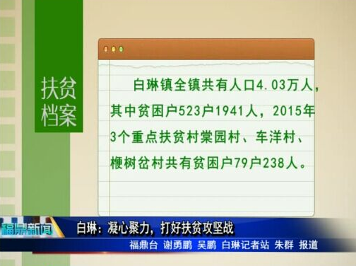 白琳：凝心聚力，打好扶贫攻坚战