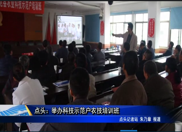 点头：举办科技示范户农技培训班