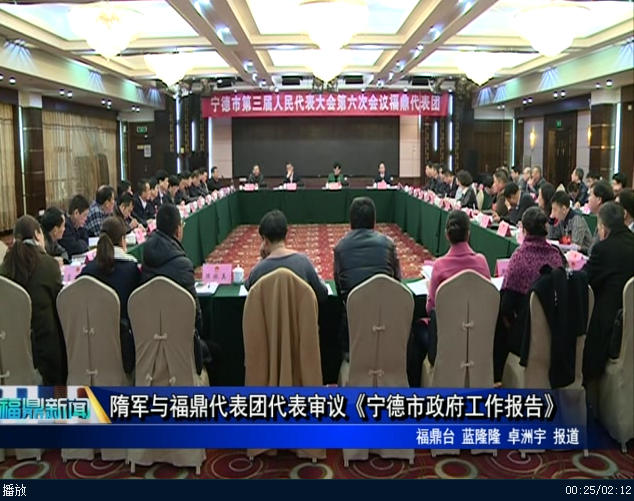 隋军与福鼎代表团代表审议《宁德市政府工作报告》