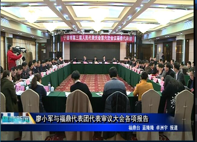 廖小军与福鼎代表团代表审议大会各项报告