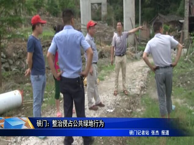 硖门：整治侵占公共绿地行为