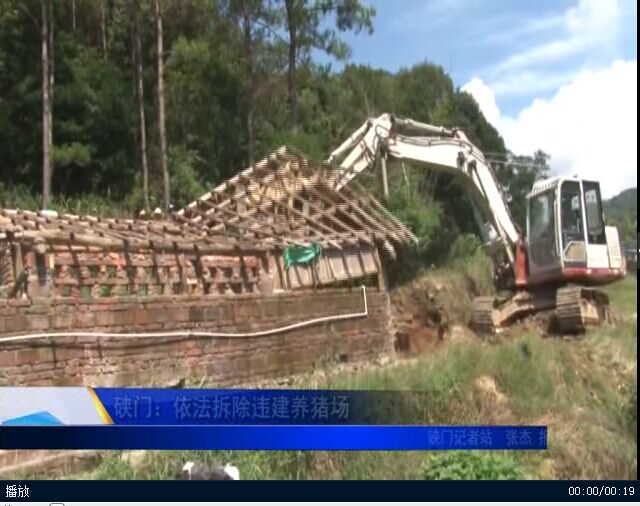 硖门：依法拆除违建养猪场