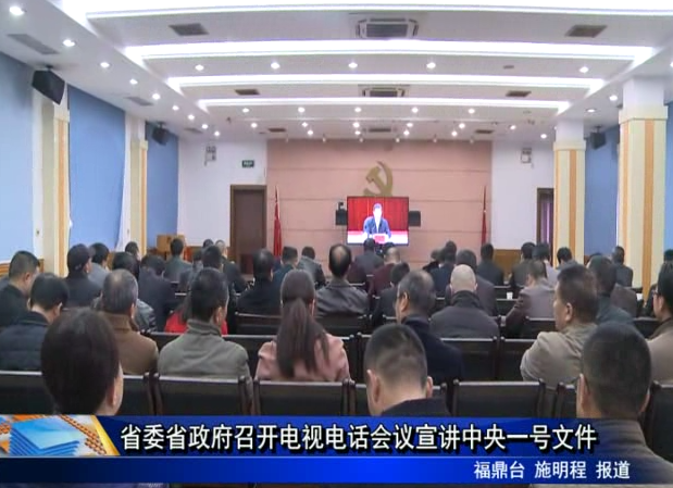 省委省政府召开电视电话会议宣讲中央一号文件
