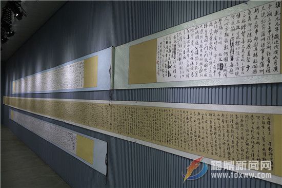 他的“特长”是书法作品特长 福鼎书法家林本数首次个展展出14米长卷