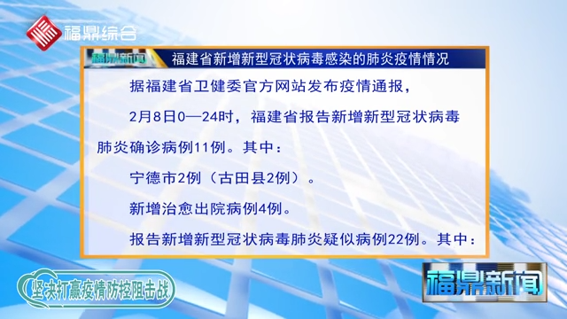 【每日疫情】福建省新增新型冠状病毒感染的肺炎疫情情况