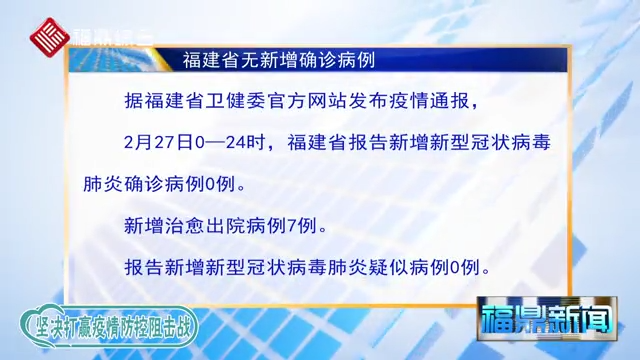 【每日疫情】福建省无新增确诊病例