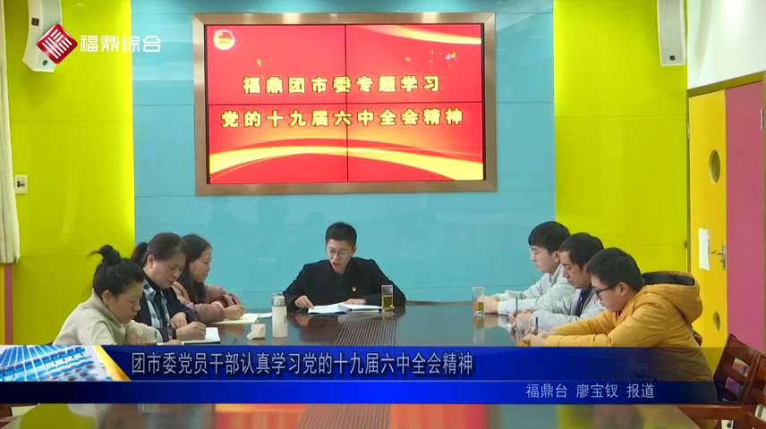 团市委党员干部认真学习党的十九届六中全会精神