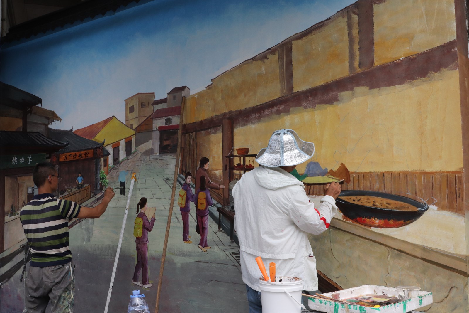 福全社区：彩绘上墙助创城，文明之风满城扬