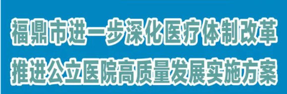 图解：《福鼎市进一步深化医疗体制改革推进公立医院高质量发展实施方案》