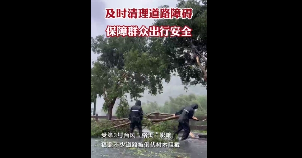 镇村干部纷纷下沉一线，及时清理道路上的各种路障，保障群众出行安全