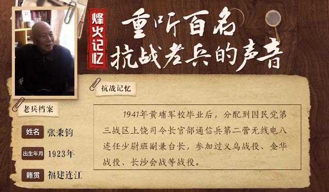 《烽火记忆——重听百名抗战老兵的声音》百集融媒系列报道 第五集：张秉钧：誓死捍卫“军中神经”