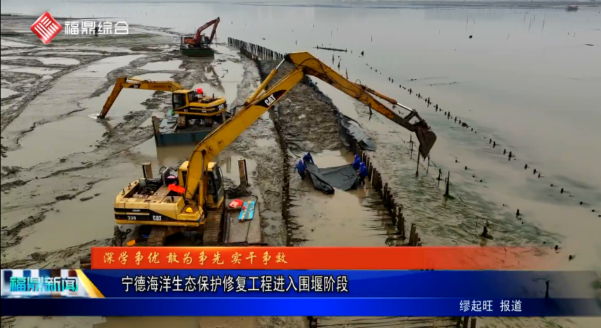 宁德海洋生态保护修复工程进入围堰阶段
